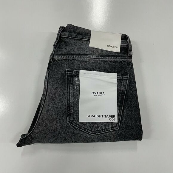 Ovadia & Sons New York Men's Straight Taper Jeans 003 Black Denim Size 32 NWT - Picture 7 of 12